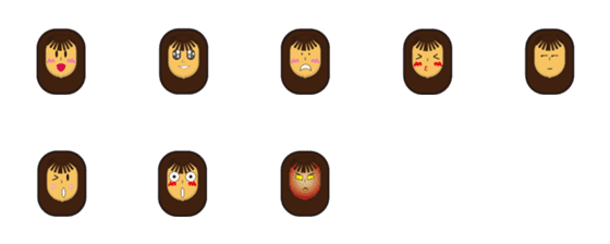 [LINE絵文字]Konnie's facesの画像一覧