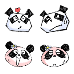 [LINE絵文字] Mr. Panda x Ms. Pandaの画像