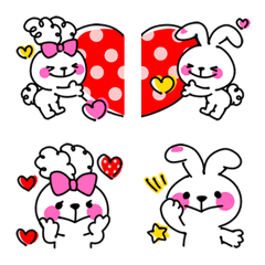 にこちゃんウサギ絵文字の絵文字メイン画像