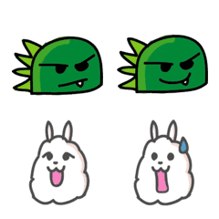 [LINE絵文字] Dinosaur WJ ＆ Alpaca YMの画像