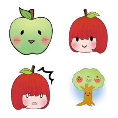 [LINE絵文字] TZUMI-MINI APPLE GIRLの画像