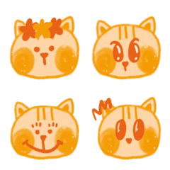 [LINE絵文字] オレンジ色の子猫の画像