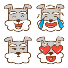 [LINE絵文字] Schnauzer Bubble-emojiの画像