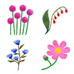 かわいいね！北欧風ボタニカル絵文字 №2の絵文字メイン画像