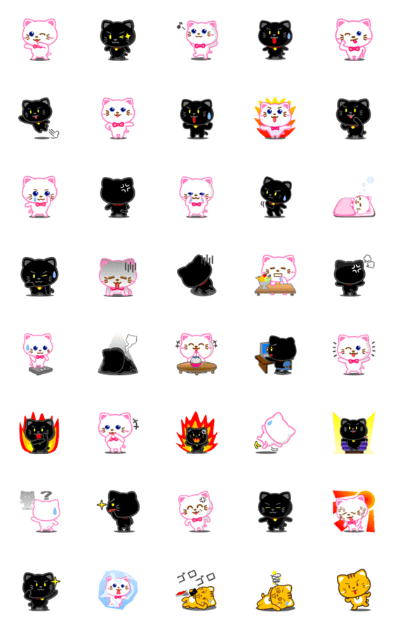 [LINE絵文字]ねこイラ`s 絵文字の画像一覧