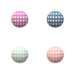 [LINE絵文字] 和風カラーの丸い球体（水玉模様）の画像