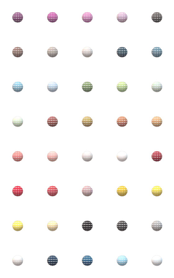[LINE絵文字]和風カラーの丸い球体（水玉模様）の画像一覧