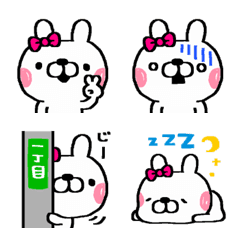 [LINE絵文字] かわいい表情のうさぎちゃん絵文字★の画像