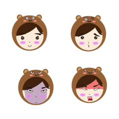 [LINE絵文字] Daily life of bear childrenの画像