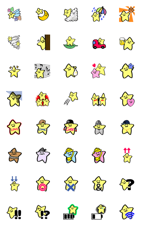 [LINE絵文字]おっぴまーまの使える絵文字2★☆の画像一覧