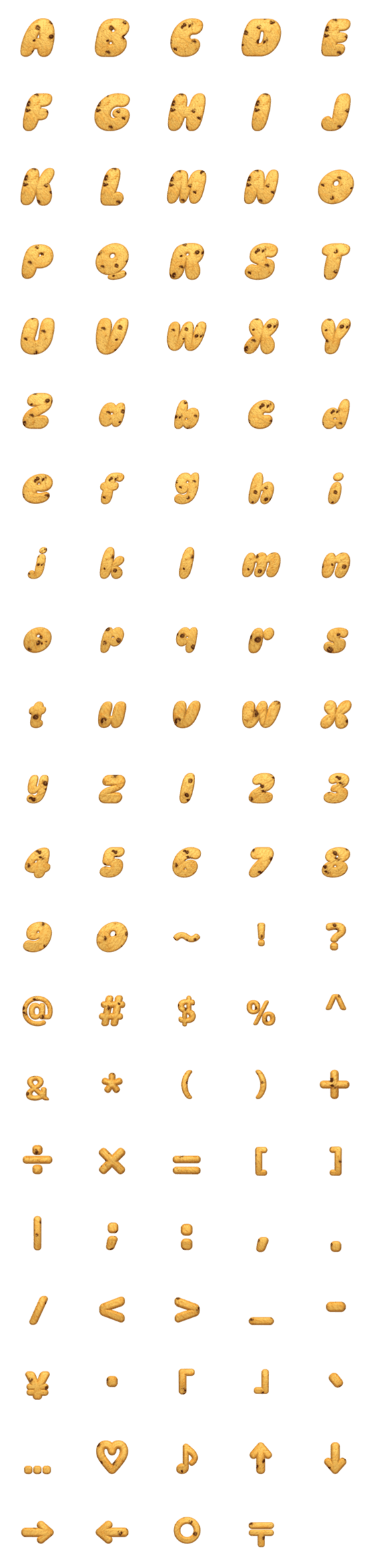 [LINE絵文字]English alphabet cookieの画像一覧