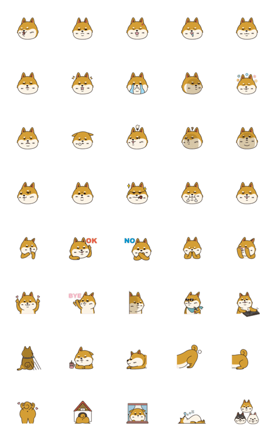[LINE絵文字]shiba inu oumの画像一覧