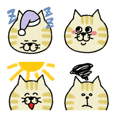 [LINE絵文字] 茶トラねこ絵文字【3】の画像