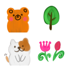 Line絵文字 何かを企むうさぎとクマとネコ絵文字 40種類 1円