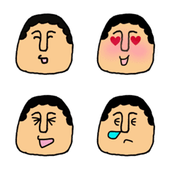 [LINE絵文字] かわいい天然パーマの男の子の画像