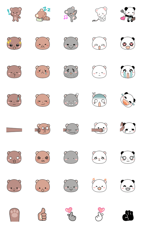 [LINE絵文字]Bear Gangs emojiの画像一覧