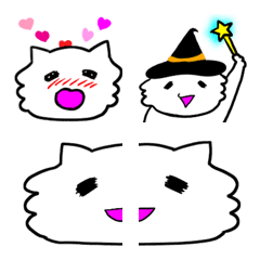 [LINE絵文字] 伝わるっ！モフモフ猫の顔面どアップ絵文字の画像