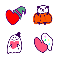 [LINE絵文字] 大人かわいいシンプル絵文字15秋ハロウィンの画像