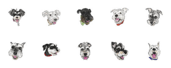 [LINE絵文字]Smiley Schnauzersの画像一覧