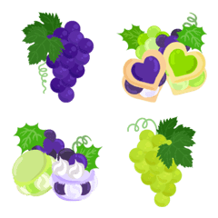 [LINE絵文字] Grapes Sweets Emojiの画像