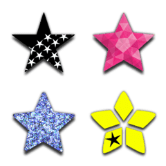 キラキラ大好き！大きな星の絵文字の絵文字メイン画像