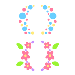 [LINE絵文字] Cutie emoji : colorful bracketの画像