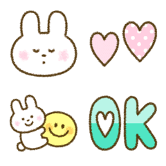 [LINE絵文字] ♡Pastel×Rabbit♡の画像