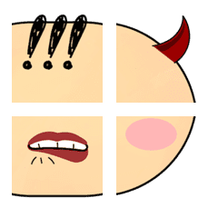 [LINE絵文字] DIY Face ext. : Eyebrow, Mouthの画像