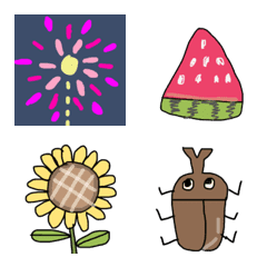 夏たくさん使える絵文字の絵文字メイン画像
