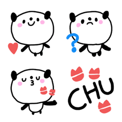 [LINE絵文字] 毎日使えるかわいいパンダ絵文字の画像