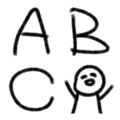 らくがきくれよん えいすうじ デコ文字の絵文字メイン画像