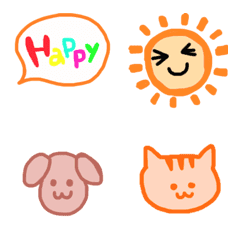 日常使いのカワイイ絵文字の絵文字メイン画像
