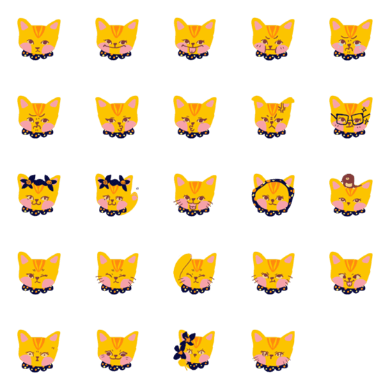 [LINE絵文字]深刻な800オレンジ猫の殻の画像一覧