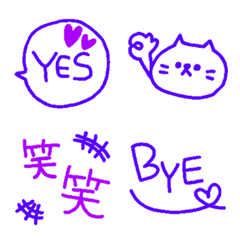 [LINE絵文字] むらさきずの画像