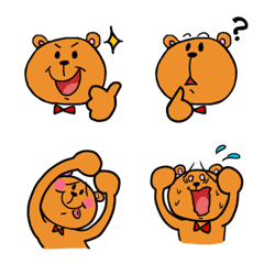 [LINE絵文字] りぼんクマ絵文字の画像