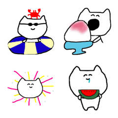 [LINE絵文字] ねこのなつやすみ。の画像