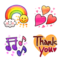 [LINE絵文字] 毎日使える♥基本の絵文字（絵柄イロイロ）の画像
