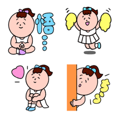 [LINE絵文字] 【ポップな女の子】大人かわいい日常絵文字の画像