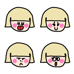 many girl face emojiの絵文字メイン画像