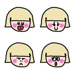 [LINE絵文字] many girl face emojiの画像