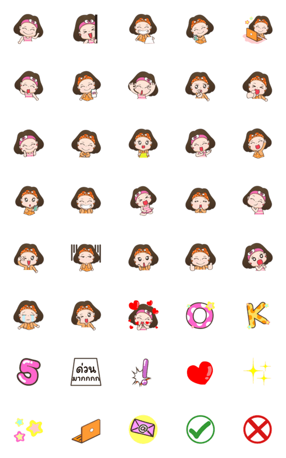 [LINE絵文字]Cute customers Emojiの画像一覧