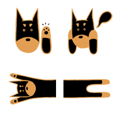 [LINE絵文字] 黒い犬のクロの画像