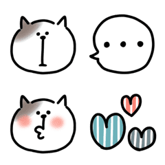 [LINE絵文字] ねこのすけのセットで使いやすい絵文字の画像