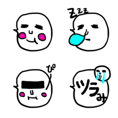 [LINE絵文字] 卍〜キモカワいい顔の吹き出し〜卍の画像