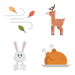秋・森・温泉の絵文字の絵文字メイン画像