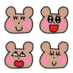 many bear face emoji