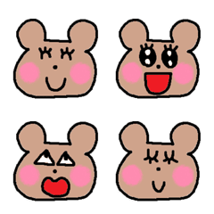 many bear face emojiの絵文字メイン画像