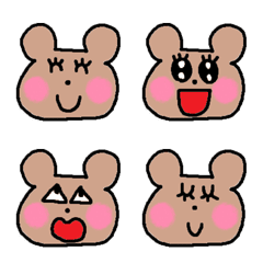 [LINE絵文字] many bear face emojiの画像