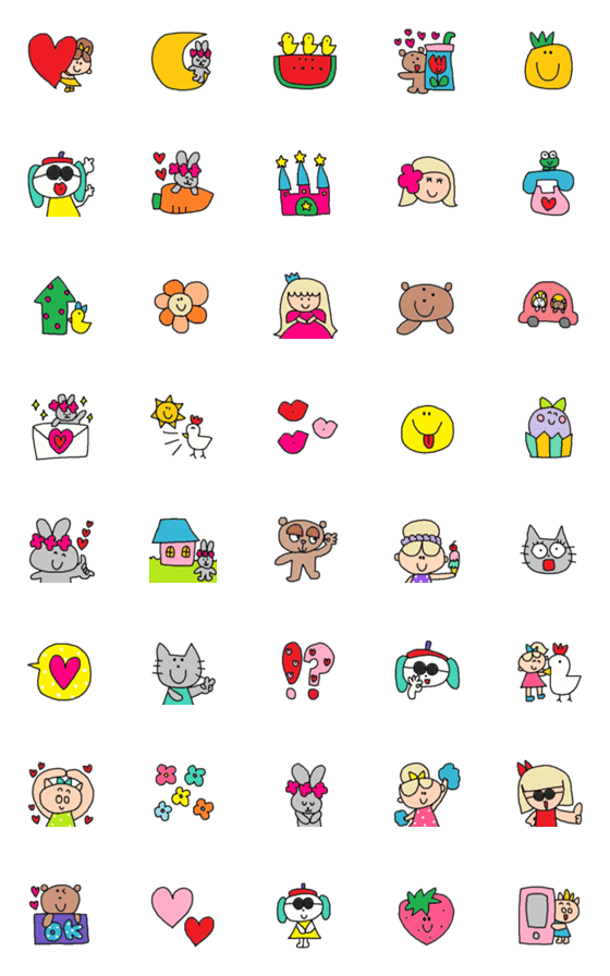 [LINE絵文字]Lilo emoji70の画像一覧