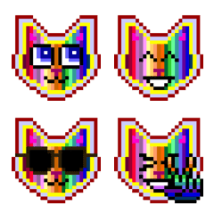 [LINE絵文字] Spectrum Kitty Emoji Pack 1の画像
